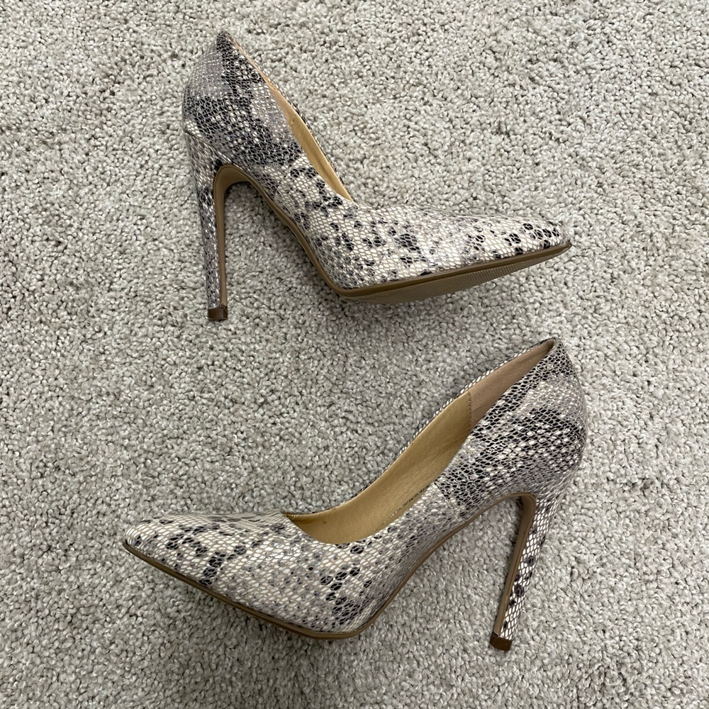 snakeskin heels